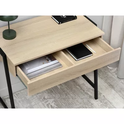 Psací stůl se šuplíkem ARGI - černý / dub sonoma