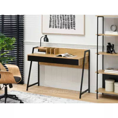 Široký psací stůl BATO - dub / černý