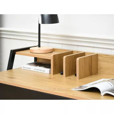 Široký psací stůl BATO - dub / černý