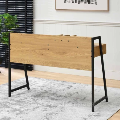 Široký psací stůl BATO - dub / černý