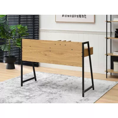 Široký psací stůl BATO - dub / černý