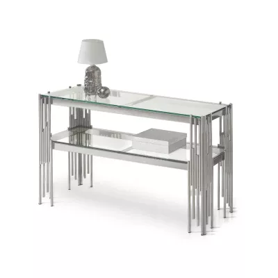 Luxusní konzolový stolek ACHIM - stříbrný