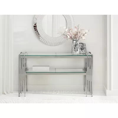 Luxusní konzolový stolek ACHIM - stříbrný