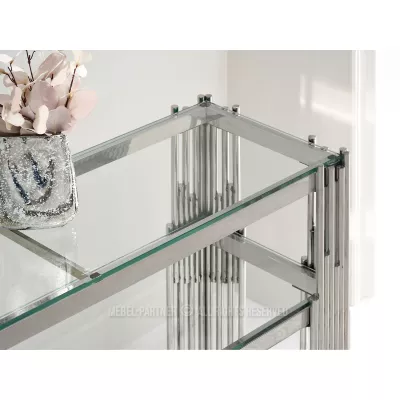 Luxusní konzolový stolek ACHIM - stříbrný