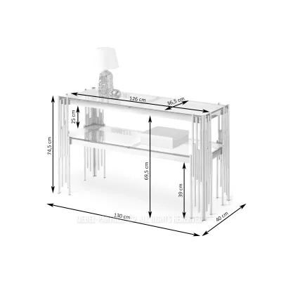 Luxusní konzolový stolek ACHIM - stříbrný