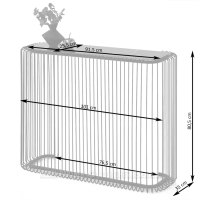 Designový konzolový stolek IRAKLI - bílý mramor / bílý