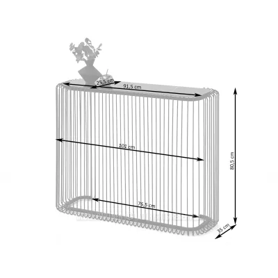 Designový konzolový stolek IRAKLI - bílý mramor / bílý