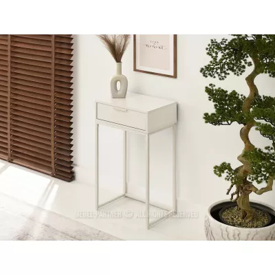 Úzký konzolový stolek NIRAI - krémový