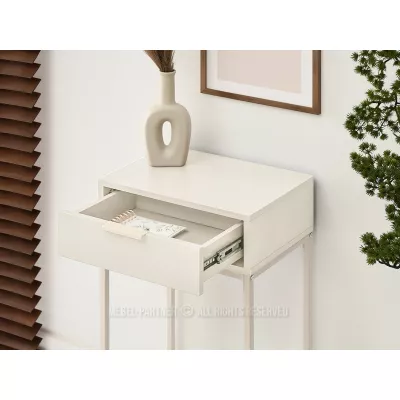 Úzký konzolový stolek NIRAI - krémový