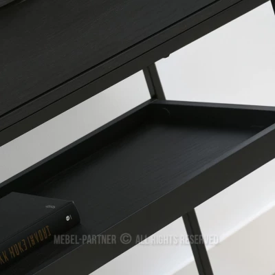 Konzolový stolek NIRAI s policí a šuplíkem - černý