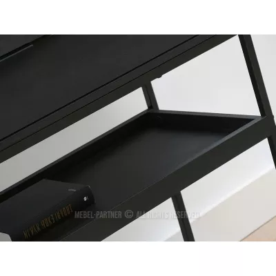 Konzolový stolek NIRAI s policí a šuplíkem - černý