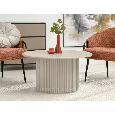 Kulatý konferenční stolek ALBAN - béžový