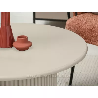 Kulatý konferenční stolek ALBAN - béžový