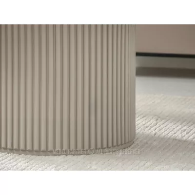 Kulatý konferenční stolek ALBAN - béžový