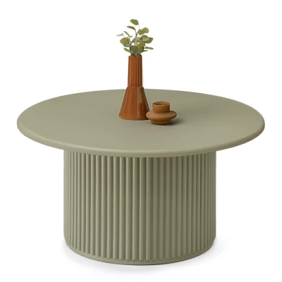 Kulatý konferenční stolek ALBAN - zelený