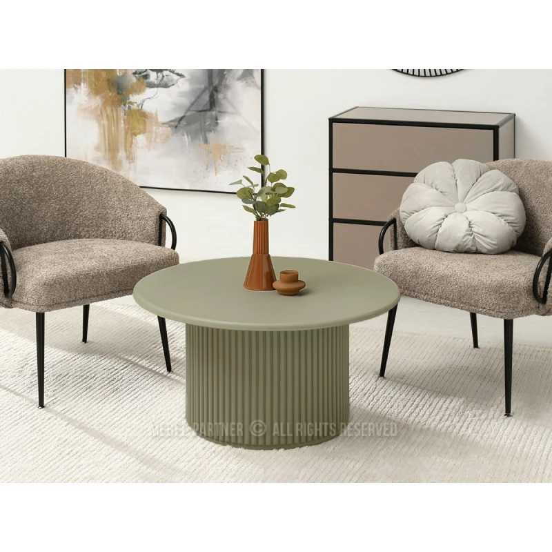 Kulatý konferenční stolek ALBAN - zelený