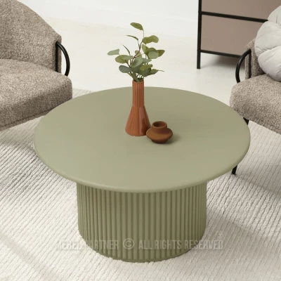 Kulatý konferenční stolek ALBAN - zelený