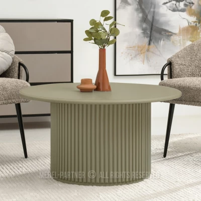 Kulatý konferenční stolek ALBAN - zelený