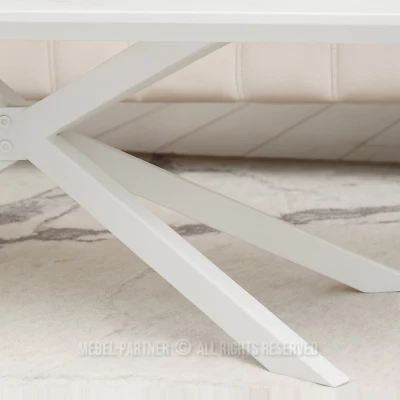 Konferenční stolek HERALDO - bílý mramor / bílý