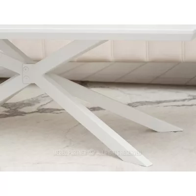 Konferenční stolek HERALDO - bílý mramor / bílý