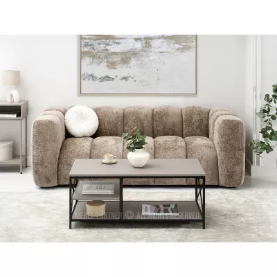 Konferenční stolek DINKO - béžový / černý