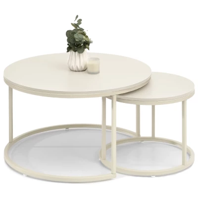 Set konferenčních stolků JACEK - krémový