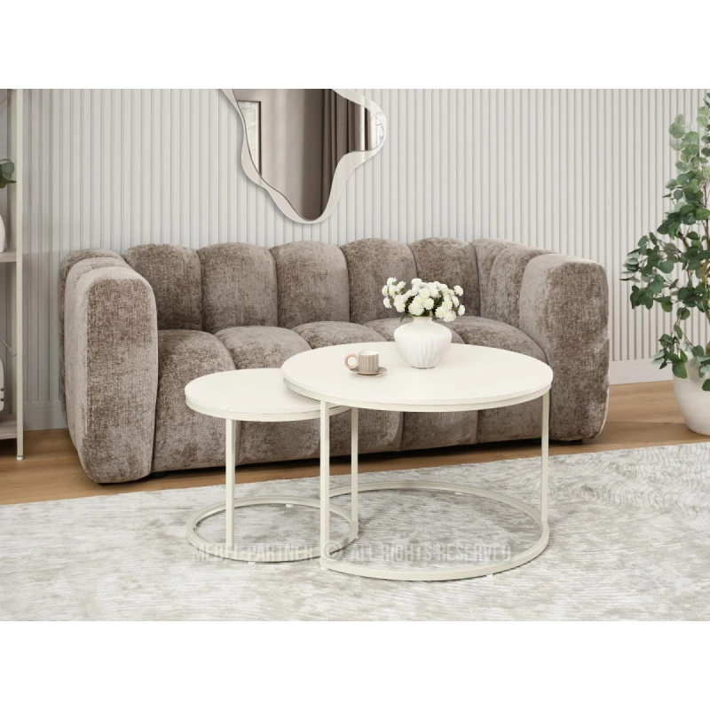 Set konferenčních stolků JACEK - krémový