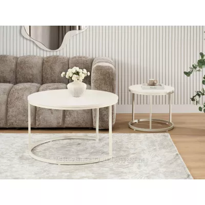 Set konferenčních stolků JACEK - krémový