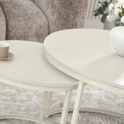 Set konferenčních stolků JACEK - krémový