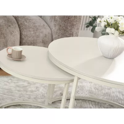 Set konferenčních stolků JACEK - krémový