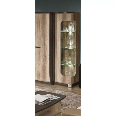 Vysoká vitrína BENSON - dub canyon / arusha, levá