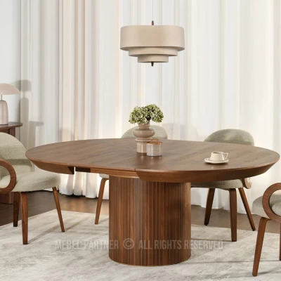 Kulatý rozkládací stůl 130(180)x130 ROWAN - ořech