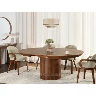 Kulatý rozkládací stůl 130(180)x130 ROWAN - ořech