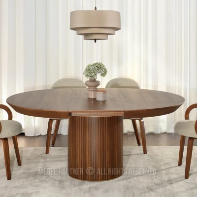 Kulatý rozkládací stůl 130(180)x130 ROWAN - ořech