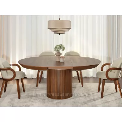 Kulatý rozkládací stůl 130(180)x130 ROWAN - ořech