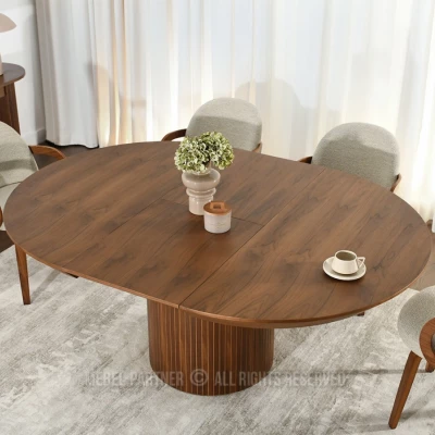 Kulatý rozkládací stůl 130(180)x130 ROWAN - ořech