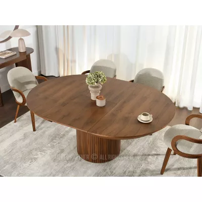 Kulatý rozkládací stůl 130(180)x130 ROWAN - ořech