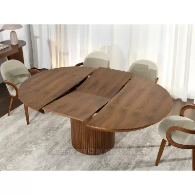 Kulatý rozkládací stůl 130(180)x130 ROWAN - ořech