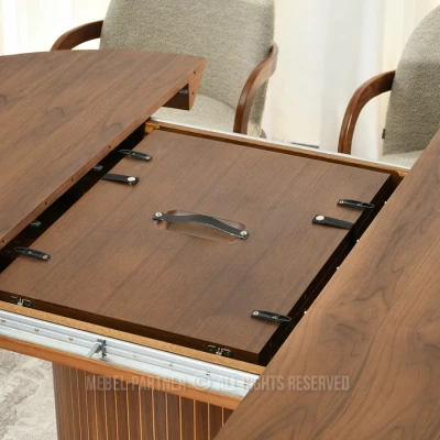 Kulatý rozkládací stůl 130(180)x130 ROWAN - ořech