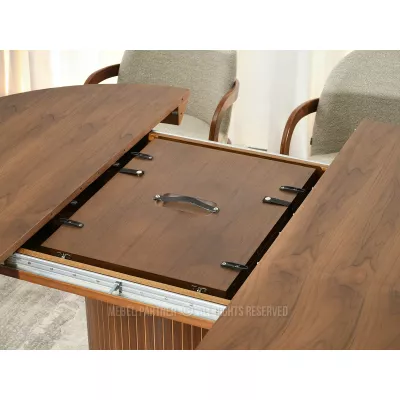 Kulatý rozkládací stůl 130(180)x130 ROWAN - ořech