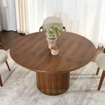 Kulatý rozkládací stůl 130(180)x130 ROWAN - ořech