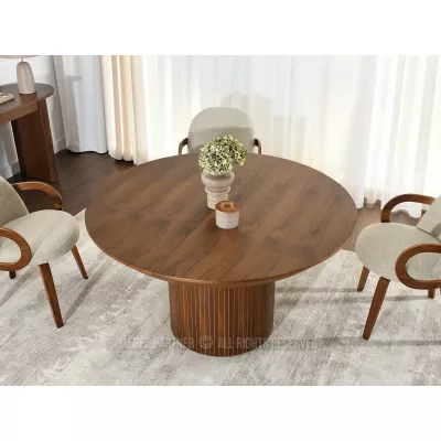 Kulatý rozkládací stůl 130(180)x130 ROWAN - ořech