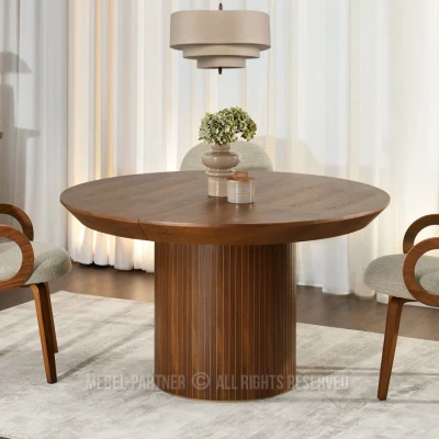 Kulatý rozkládací stůl 130(180)x130 ROWAN - ořech