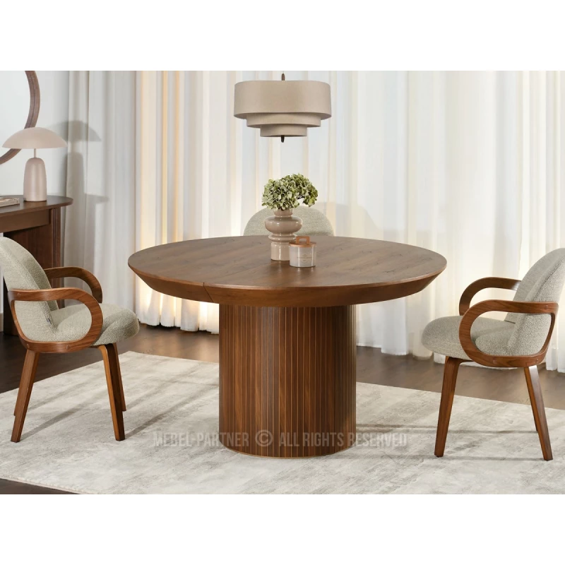 Kulatý rozkládací stůl 130(180)x130 ROWAN - ořech