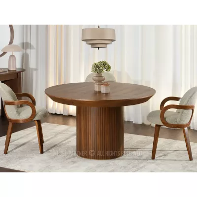 Kulatý rozkládací stůl 130(180)x130 ROWAN - ořech