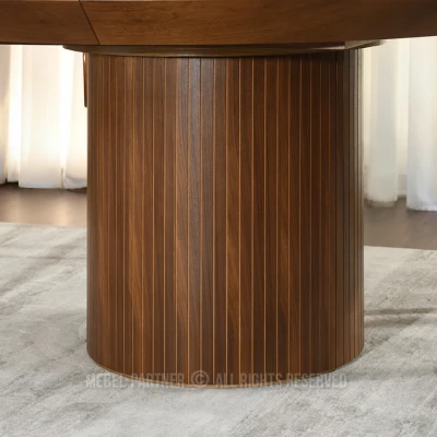 Kulatý rozkládací stůl 130(180)x130 ROWAN - ořech