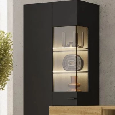 Obývací stěna NIKOL - černý onyx / dub wotan