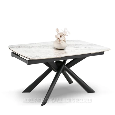 Rozkládací jídelní stůl 180(280)x98 NODIN - šedý / černý