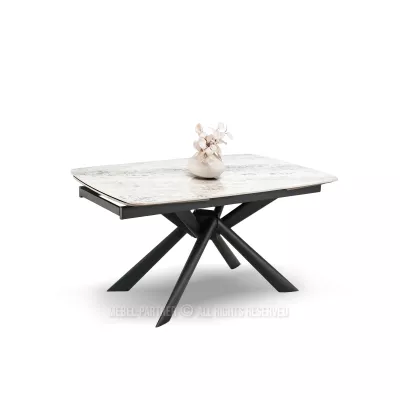 Rozkládací jídelní stůl 180(280)x98 NODIN - šedý / černý