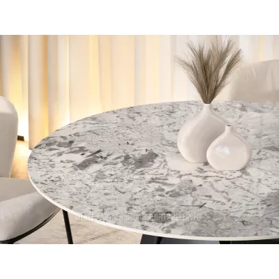 Designový jídelní stůl BAWER - šedý / černý